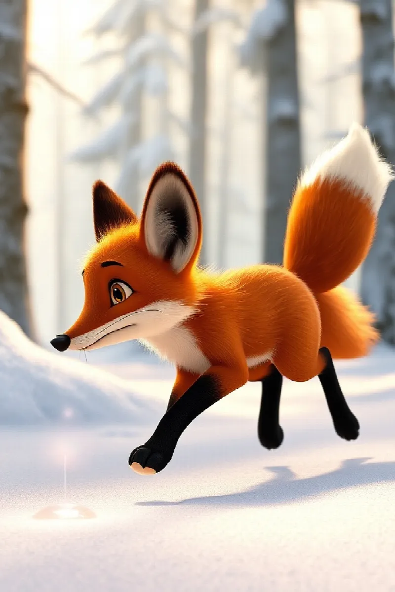Picture 1 from the tale The Fox and the Snow Globe