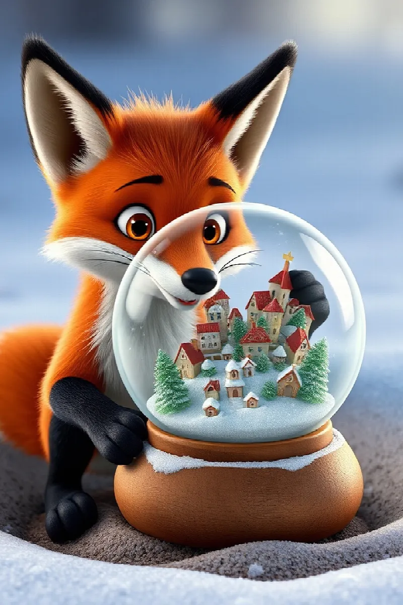 Picture 2 from the tale The Fox and the Snow Globe
