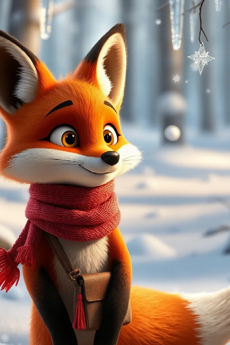 Picture 2 from the tale The Fox's Snow Lantern