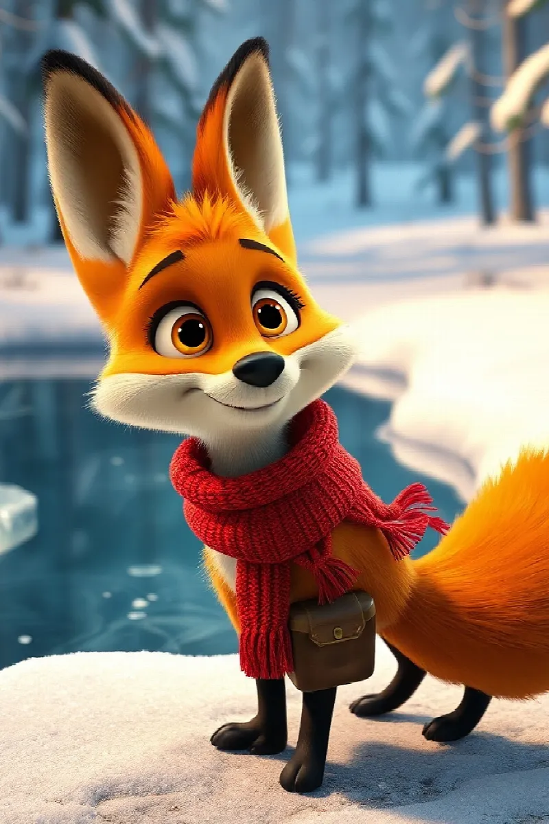 Picture 3 from the tale The Fox's Snow Lantern