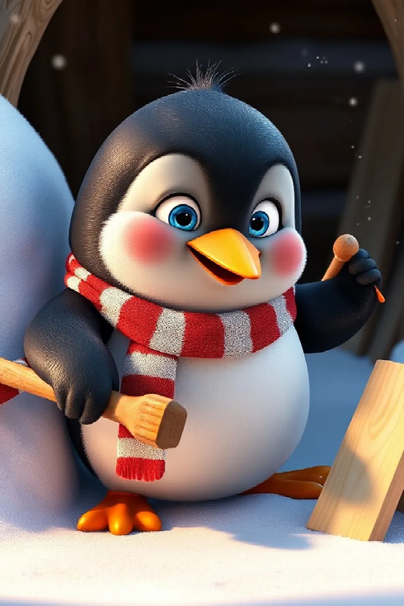 Picture 2 from the tale The Penguin's Rainbow Boat