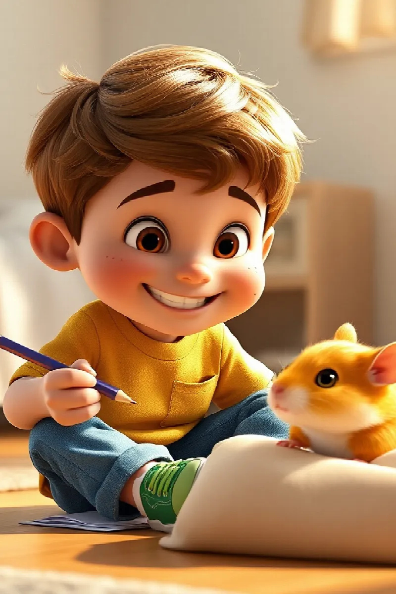 Oğlan ve Hamster masalından 3. resim