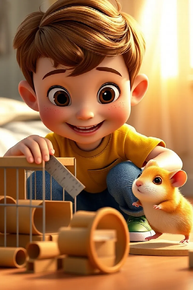 Oğlan ve Hamster masalından 4. resim