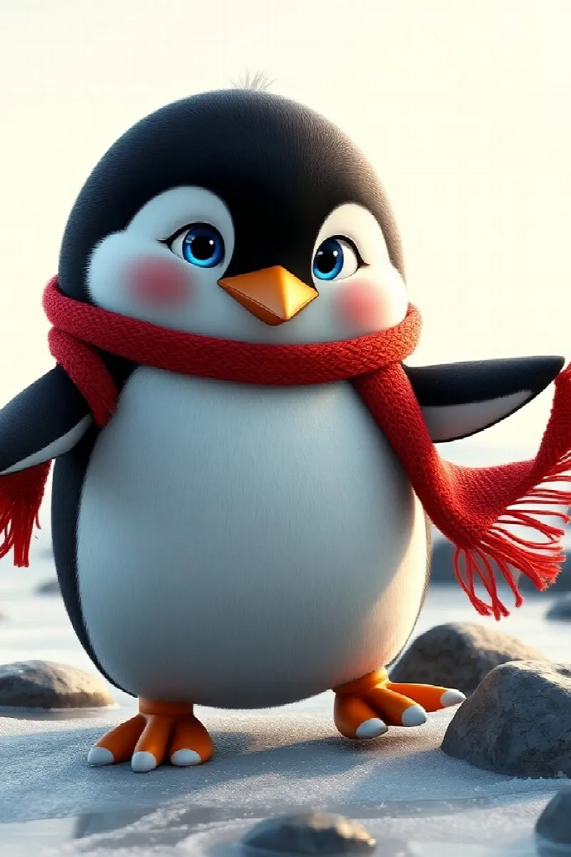 Penguenin Kayıp Atkısı masalından 4. resim