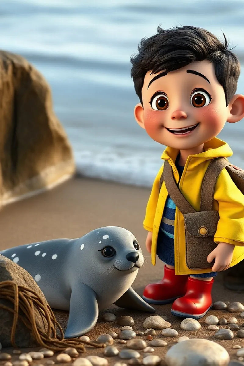 Picture 2 from the tale The Boy and the Little Seal