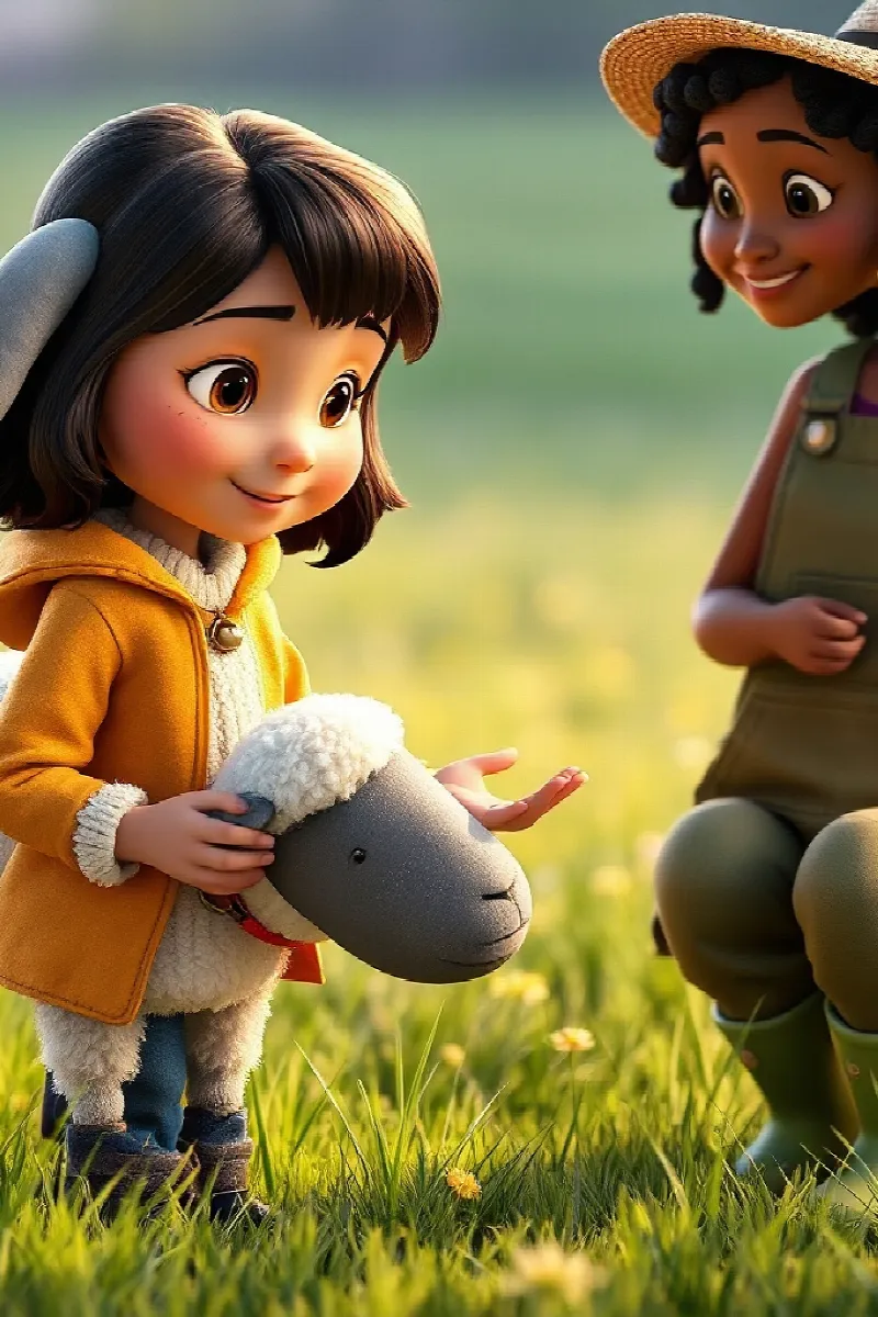 Picture 3 from the tale The Girl and the Sheep