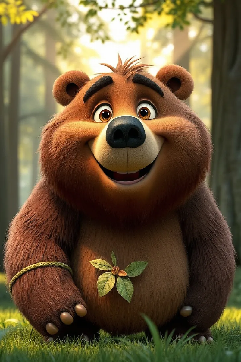 Picture 1 from the tale The Bear's Tiny Teacher