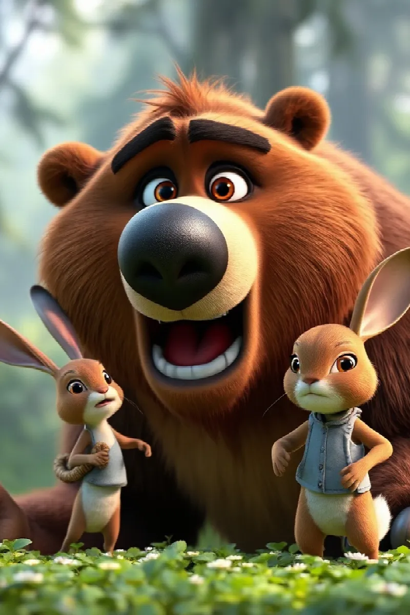 Picture 2 from the tale The Bear's Tiny Teacher