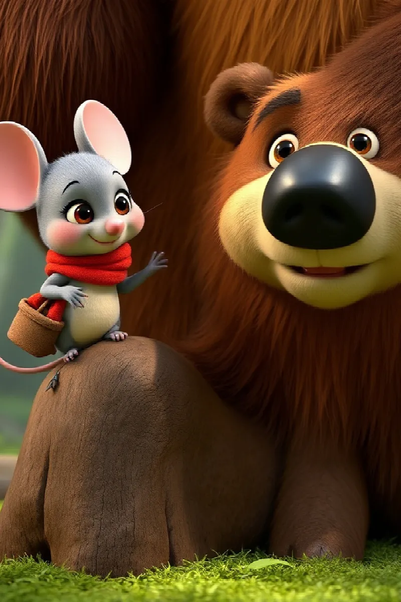 Picture 4 from the tale The Bear's Tiny Teacher