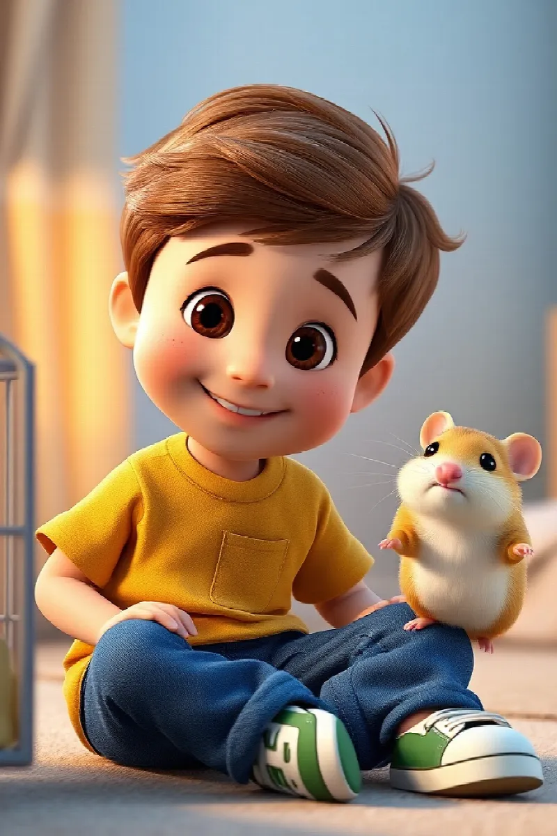 Picture 1 from the tale The Boy and the Hamster