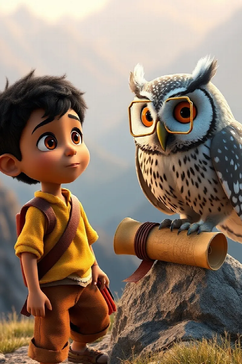 Picture 2 from the tale The Boy and the Magic Owl