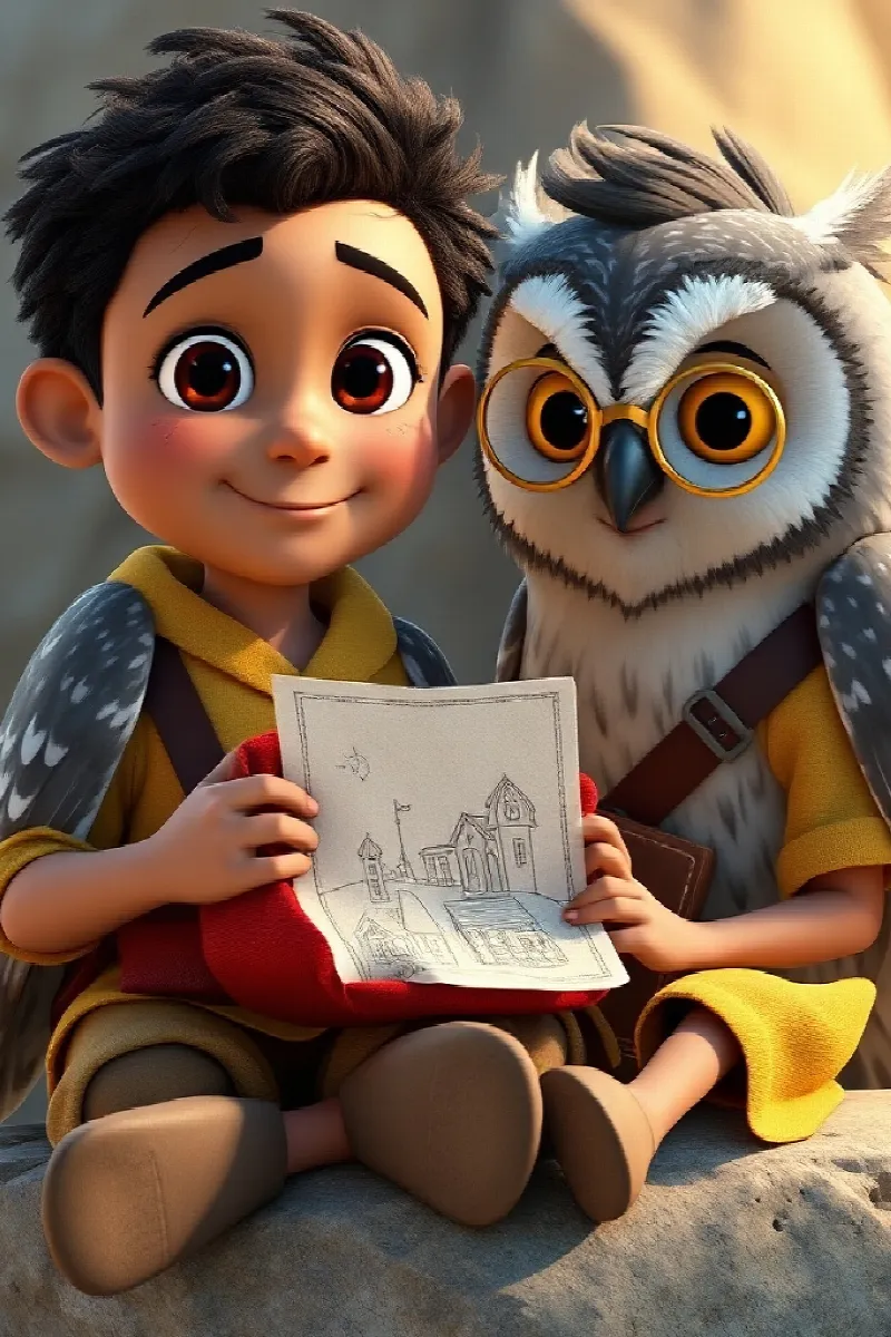 Picture 3 from the tale The Boy and the Magic Owl