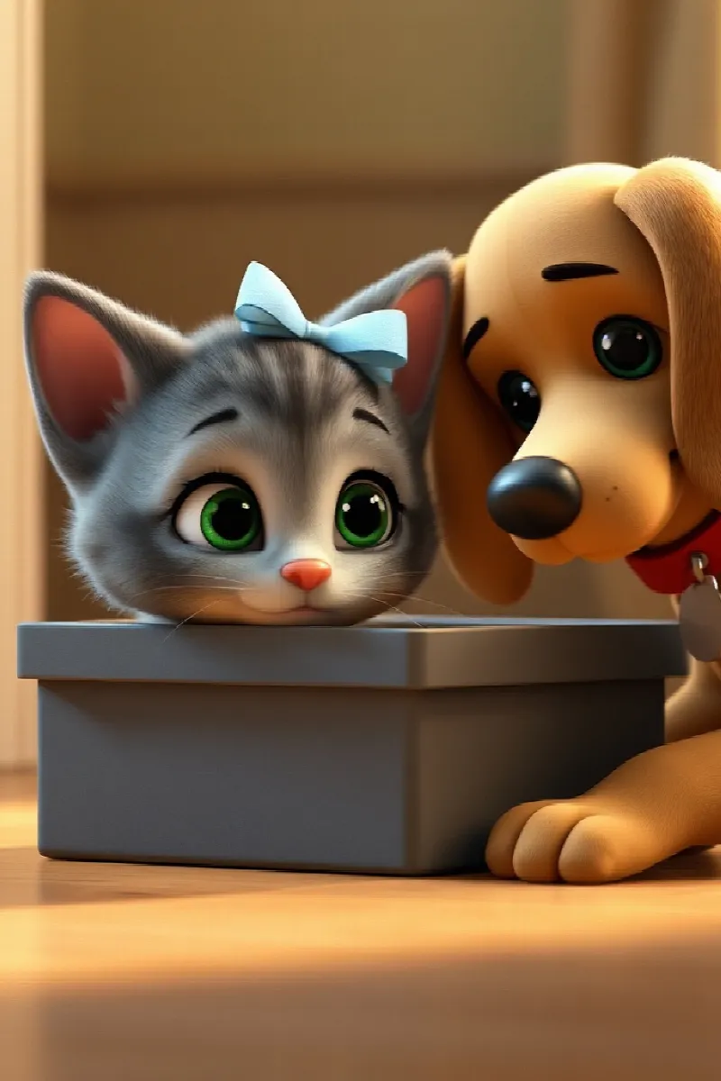 Picture 2 from the tale The Dog's Kitten Friend