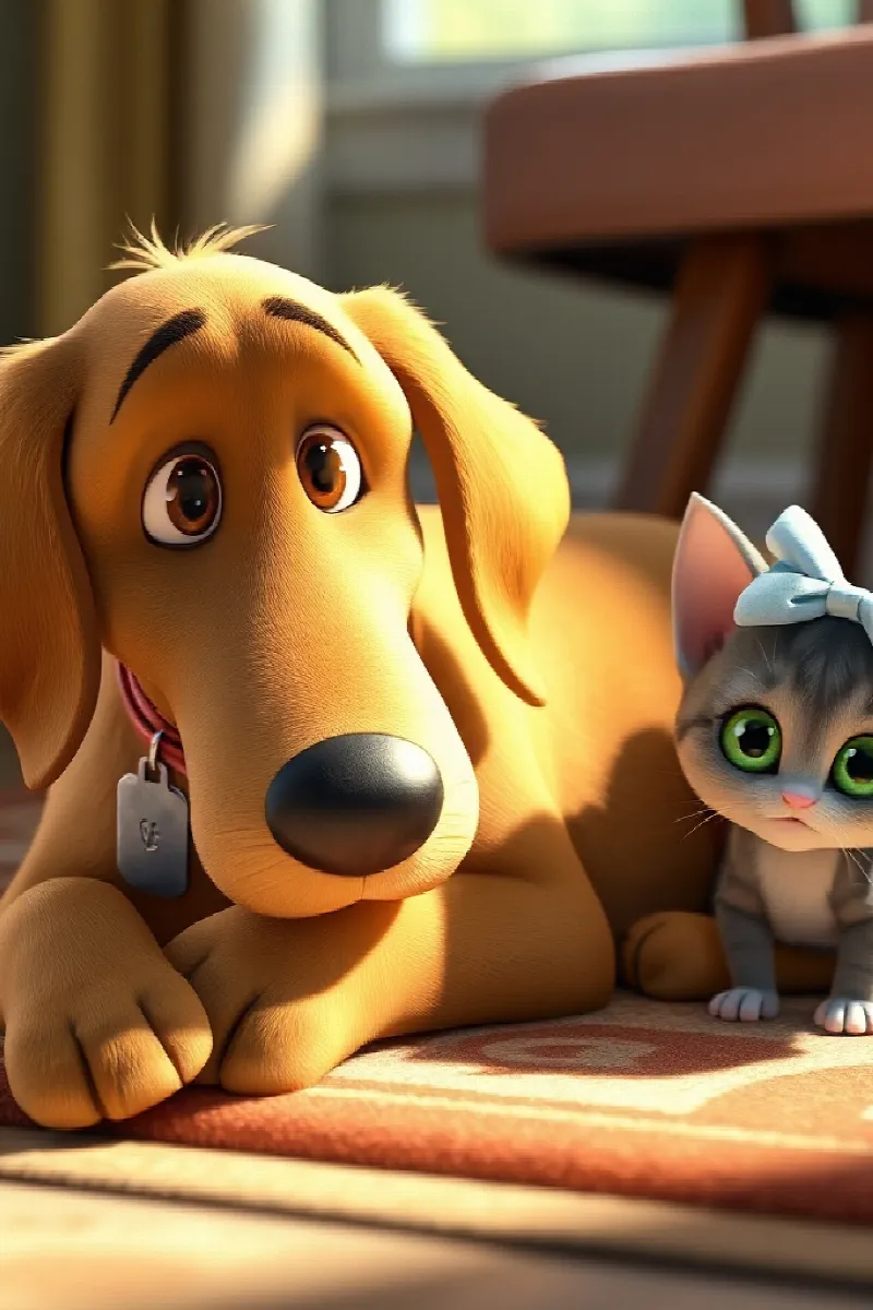 Picture 4 from the tale The Dog's Kitten Friend