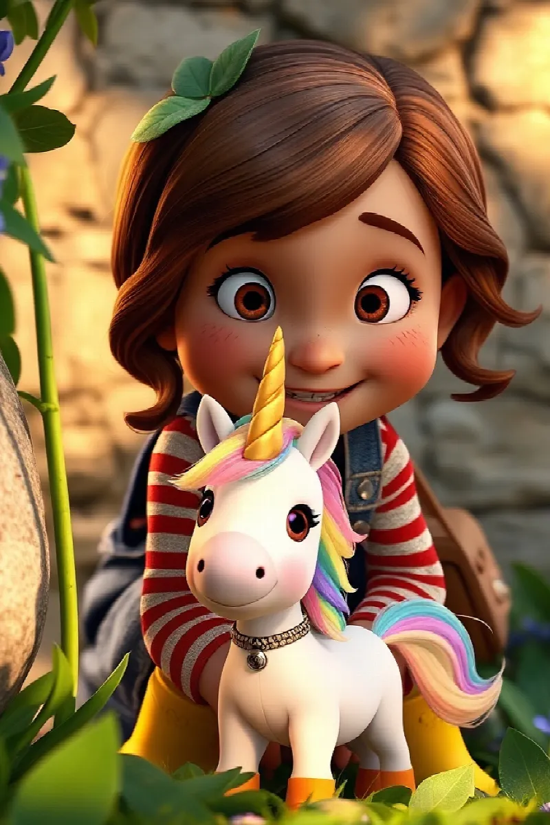 Picture 3 from the tale The Girl and the Tiny Unicorn
