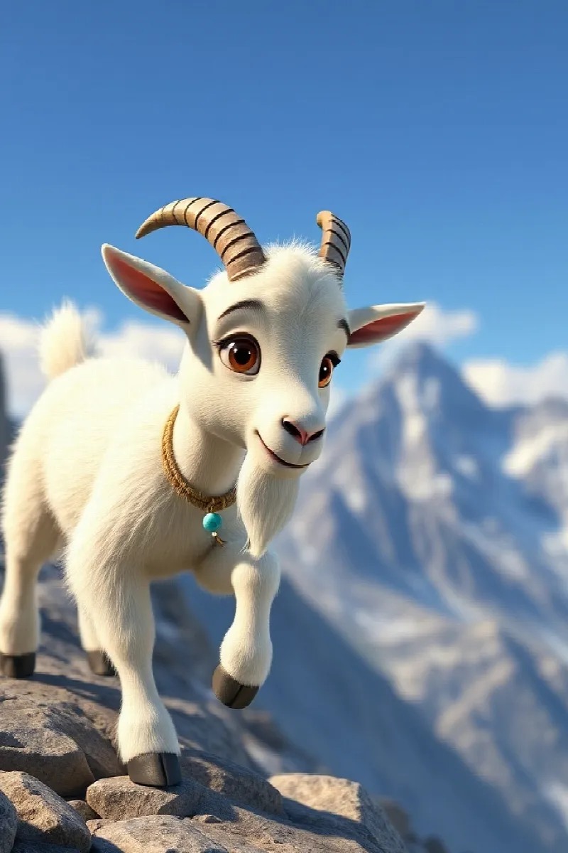 Picture 1 from the tale The Little Mountain Goat