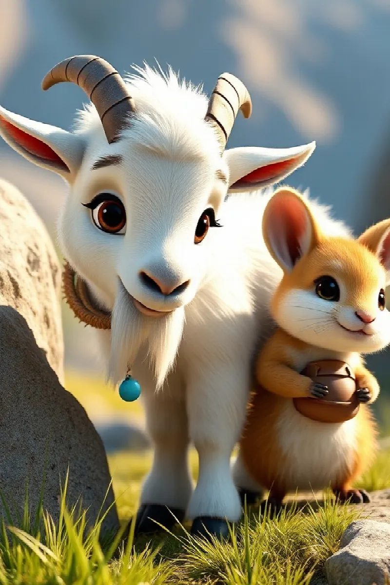 Picture 2 from the tale The Little Mountain Goat