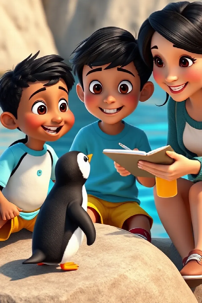 Çocuk ve Küçük Penguen masalından 2. resim