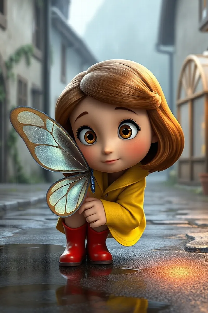 Picture 1 from the tale The Girl and the Glasswing Butterfly