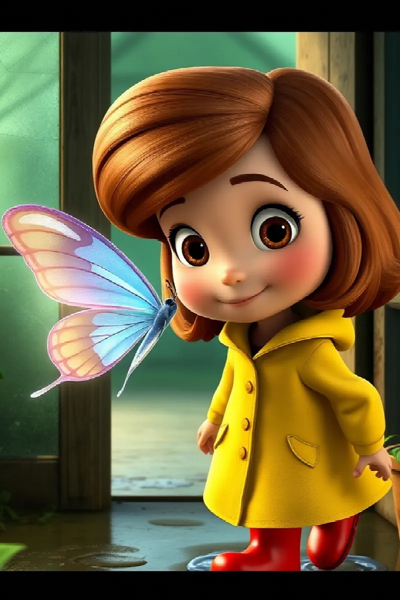 Picture 2 from the tale The Girl and the Glasswing Butterfly