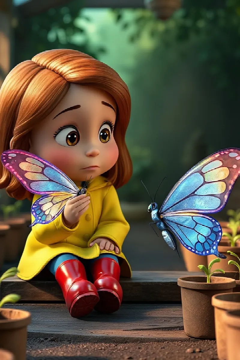 Picture 3 from the tale The Girl and the Glasswing Butterfly