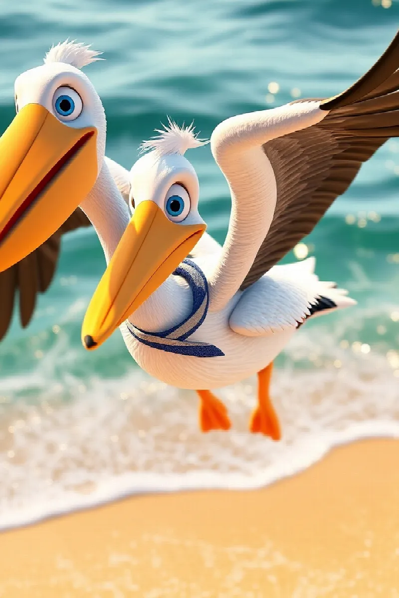 Picture 1 from the tale The Pelican and the Crab