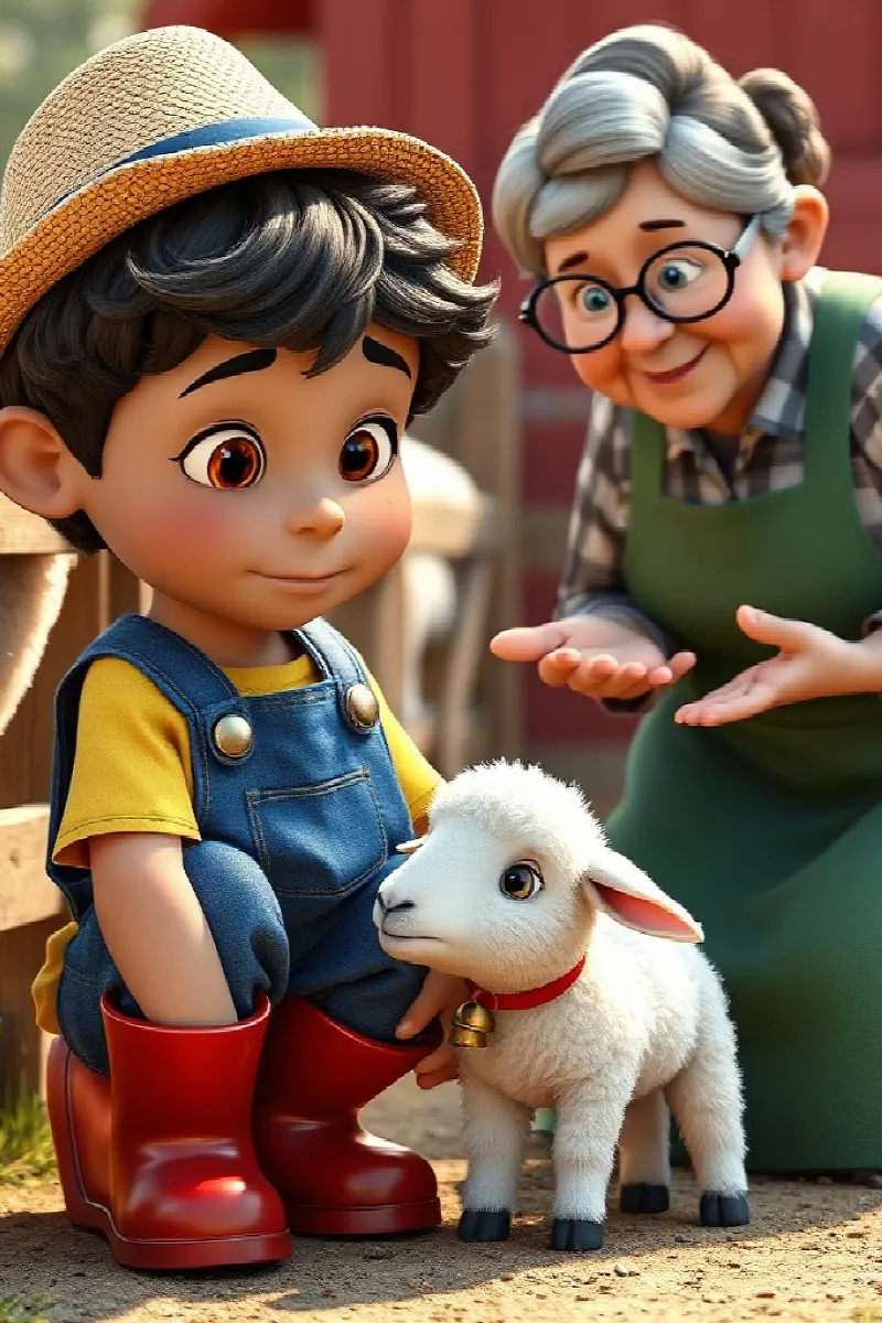 Picture 2 from the tale The Boy and the Little Lamb