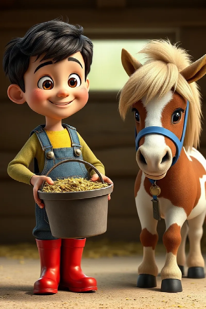 Picture 4 from the tale The Boy and the Rescue Pony