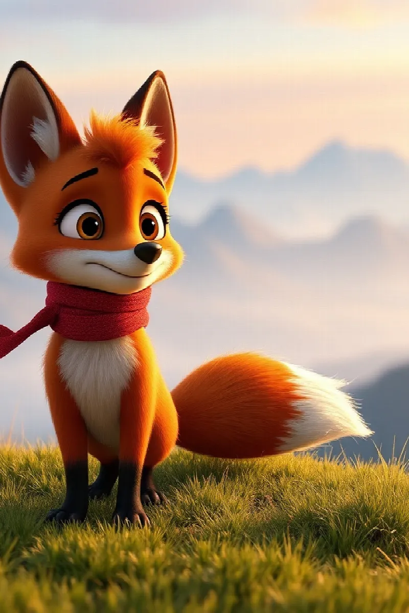 Picture 1 from the tale The Fox's Red Telescope