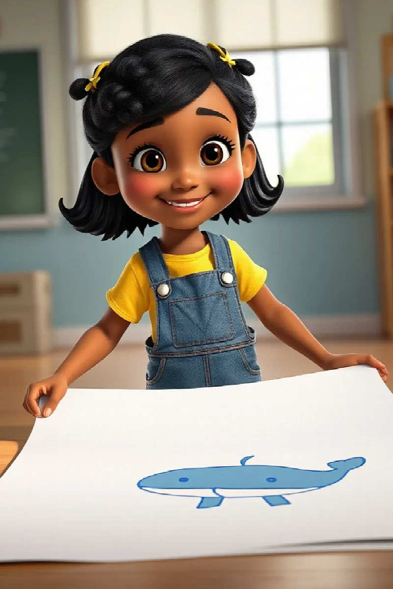 Picture 3 from the tale The Girl and the Little Whale