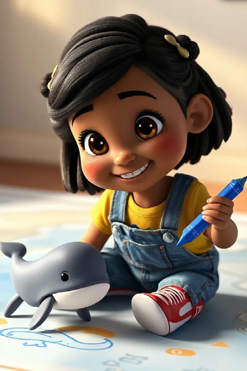 Picture 4 from the tale The Girl and the Little Whale