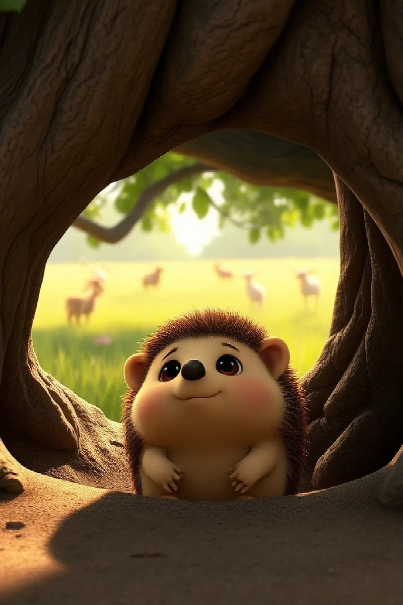 Picture 1 from the tale The Hedgehog's Haircut