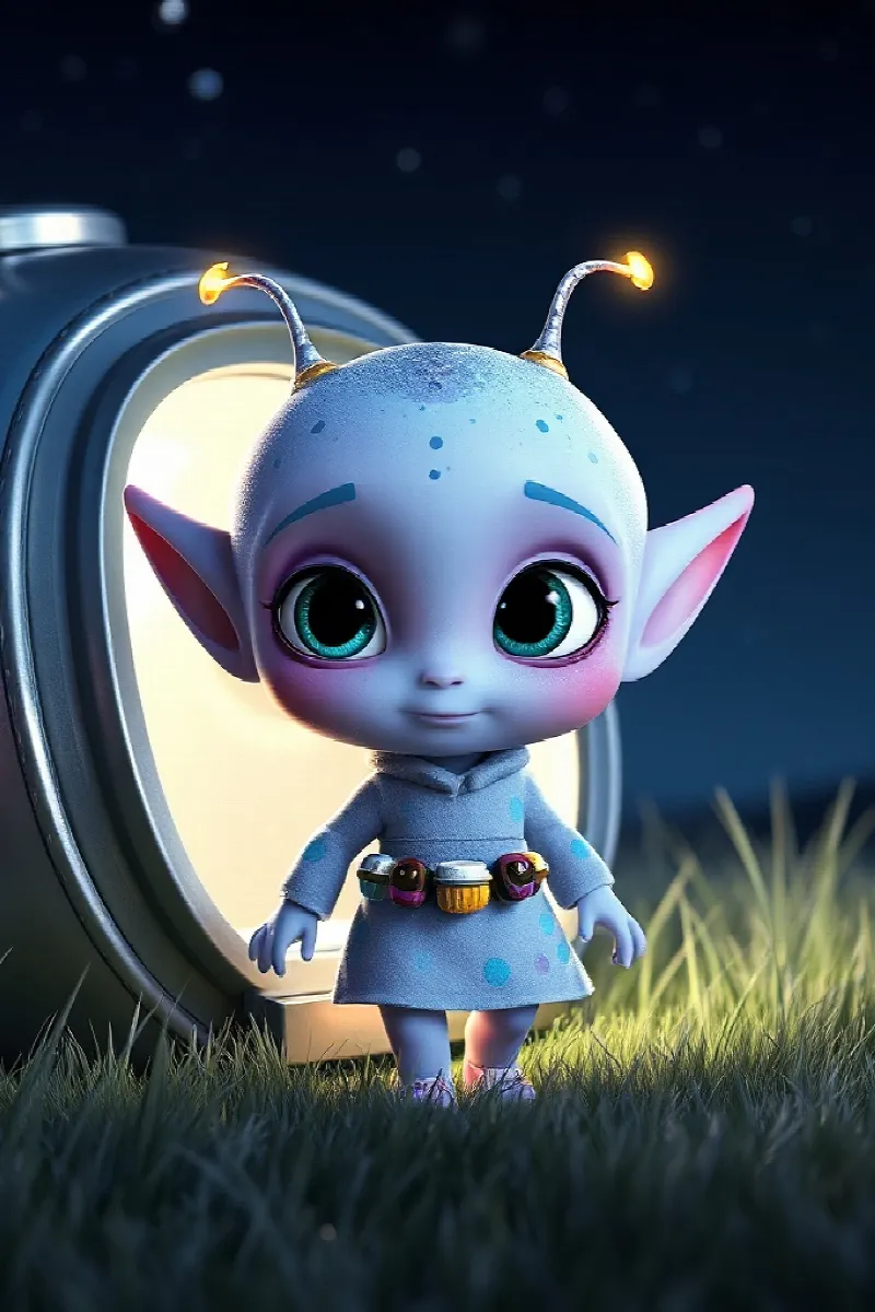 Picture 1 from the tale The Little Alien Painter