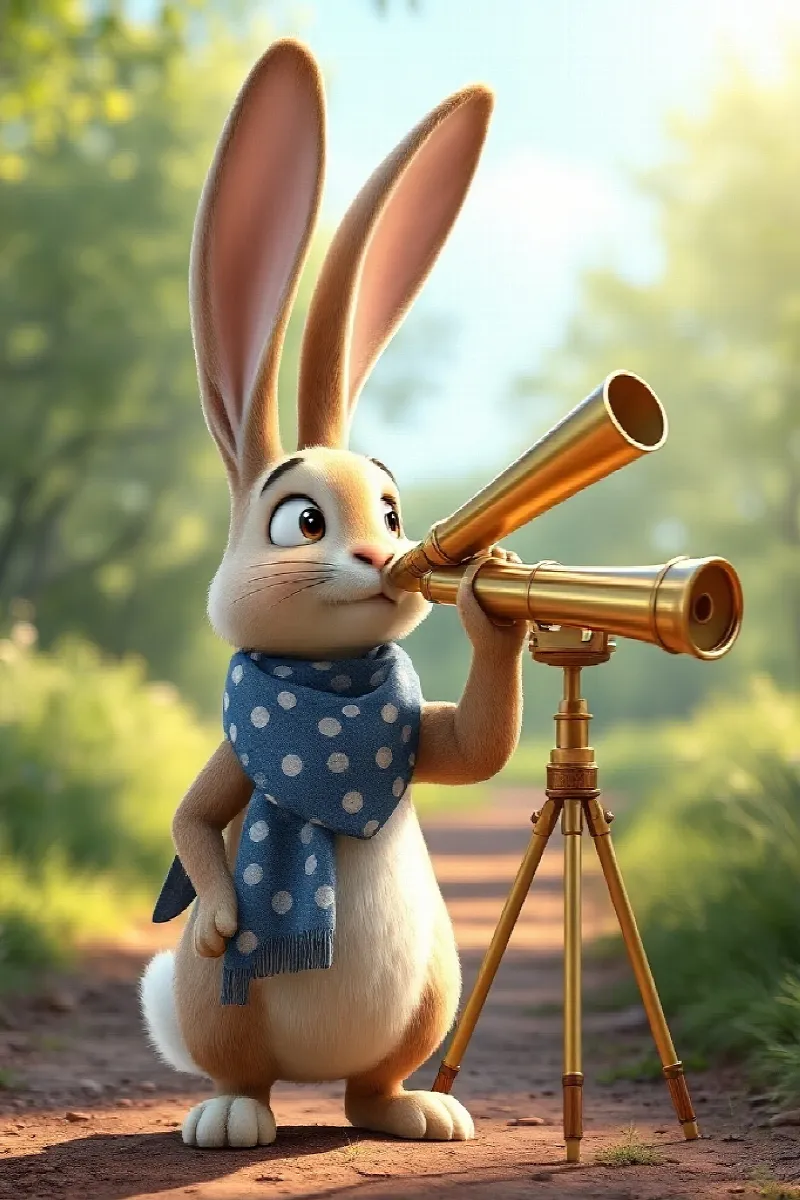 Picture 2 from the tale The Rabbit's New Telescope