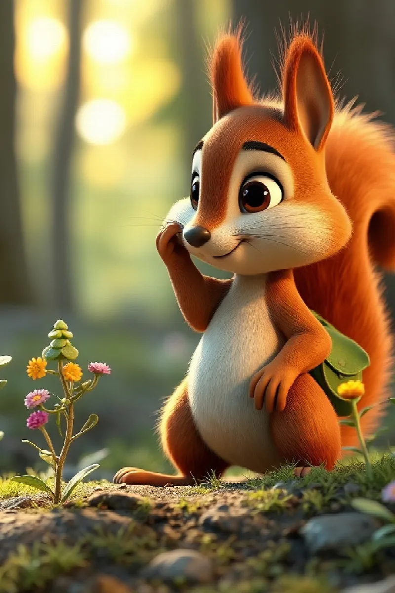 Picture 4 from the tale The Squirrel's Magic Acorn