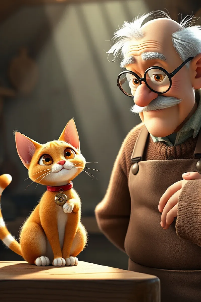 Kedi ve Saatçi masalından 4. resim