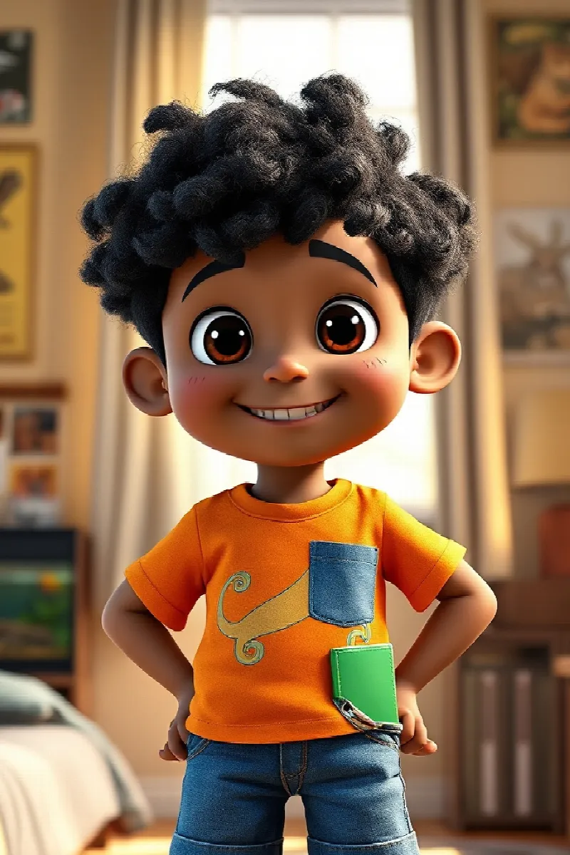 Picture 1 from the tale The Boy and the Chameleon