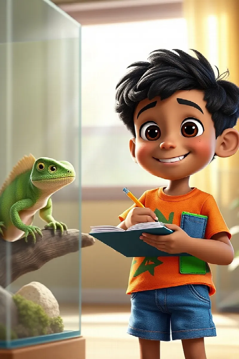 Picture 3 from the tale The Boy and the Chameleon