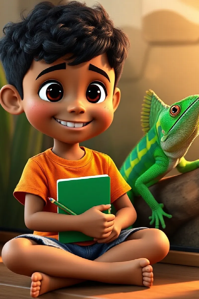 Picture 4 from the tale The Boy and the Chameleon