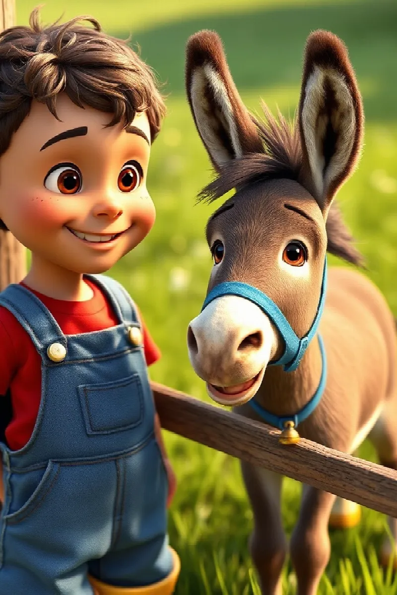 Picture 2 from the tale The Boy and the Miniature Donkey
