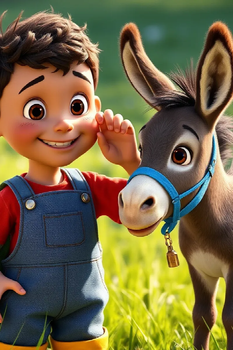Picture 3 from the tale The Boy and the Miniature Donkey