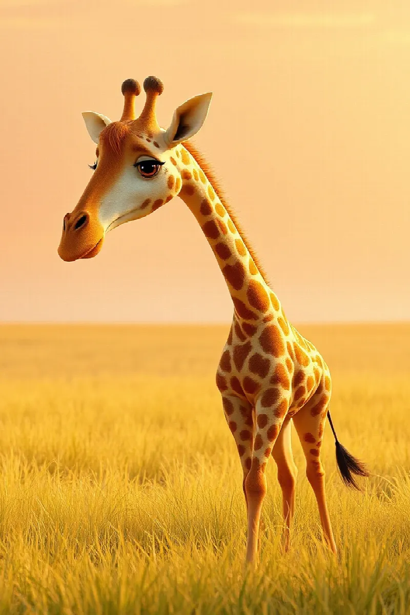 Picture 1 from the tale The Little Giraffe's Friend