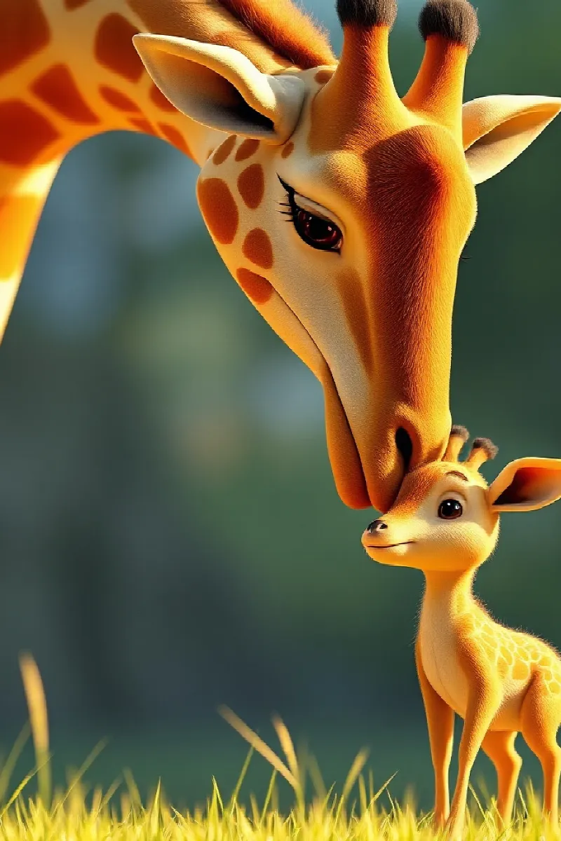Picture 3 from the tale The Little Giraffe's Friend