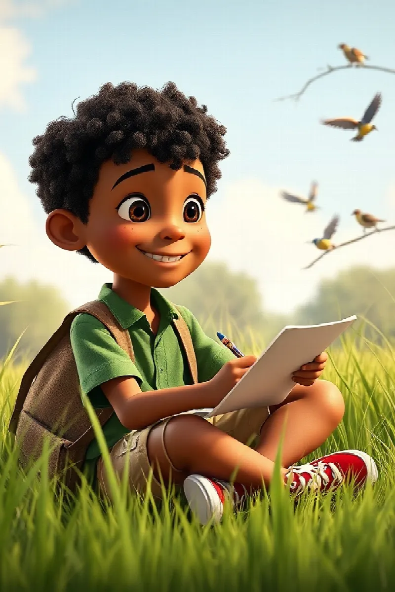 Picture 1 from the tale The Boy and the Animal Trail