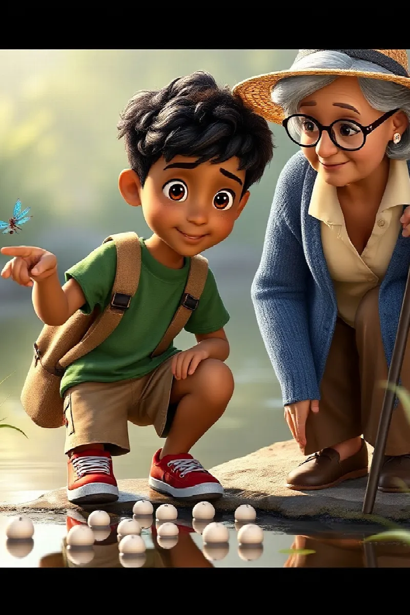 Picture 4 from the tale The Boy and the Dragonflies