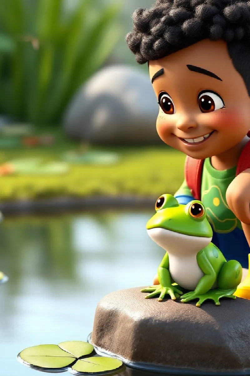 Picture 2 from the tale The Boy and the Frog
