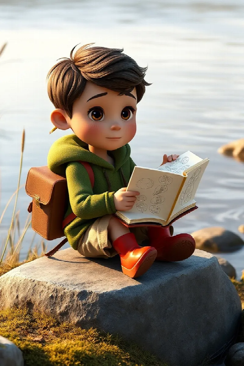 Picture 2 from the tale The Boy and the Kingfisher