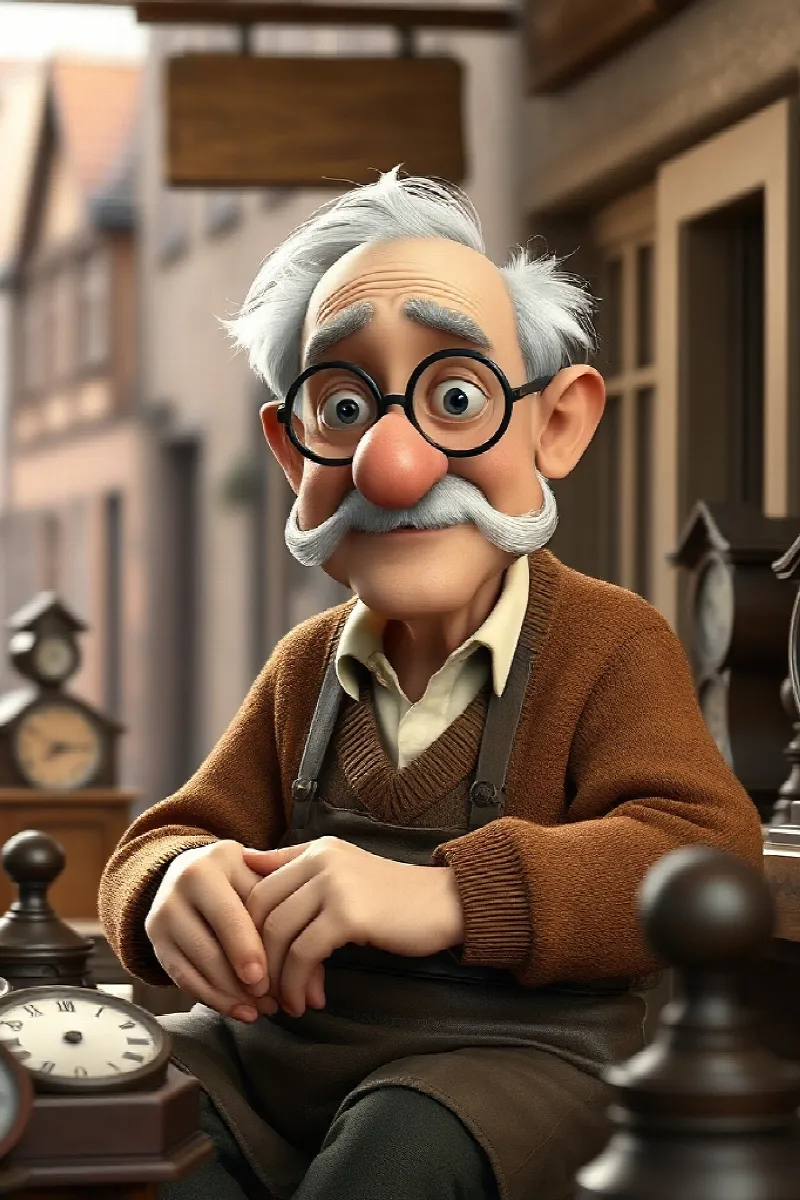 Picture 1 from the tale The Cat and the Clockmaker