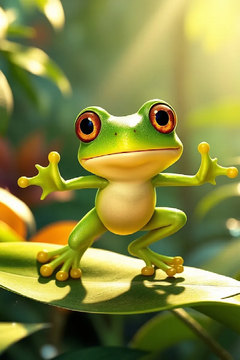 Picture 1 from the tale The Little Tree Frog