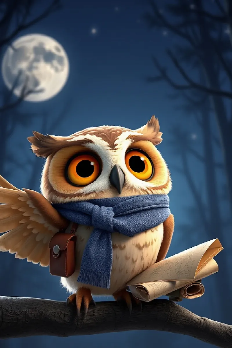 Picture 1 from the tale The Owl and the Hedgehog
